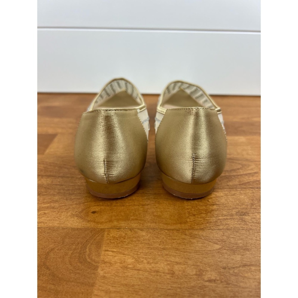 Lulus sparklee champagne rhinestone pointed toe ballet flats - Picture 4 of 8